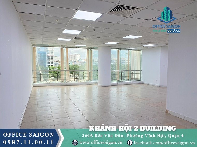 Mặt bằng trống tại văn phòng cho thuê Khánh Hội 2 Building