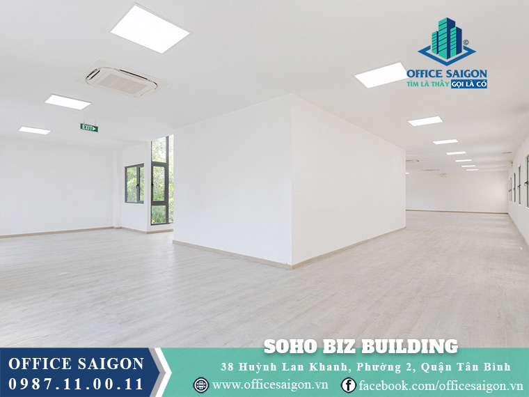Diện tích cho thuê toà nhà Soho Biz đường Huỳnh Lan Khanh Quận Tân Bình