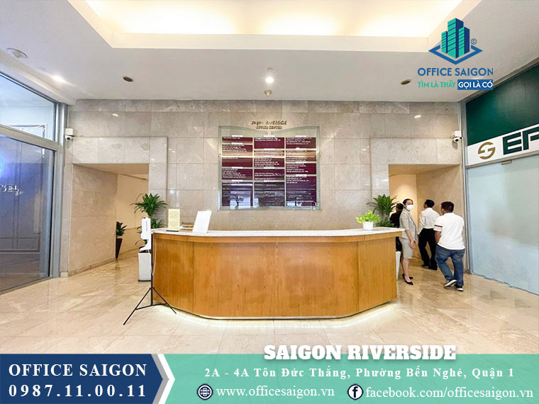 Lễ tân tại tòa nhà Saigon Riverside Office Quận 1