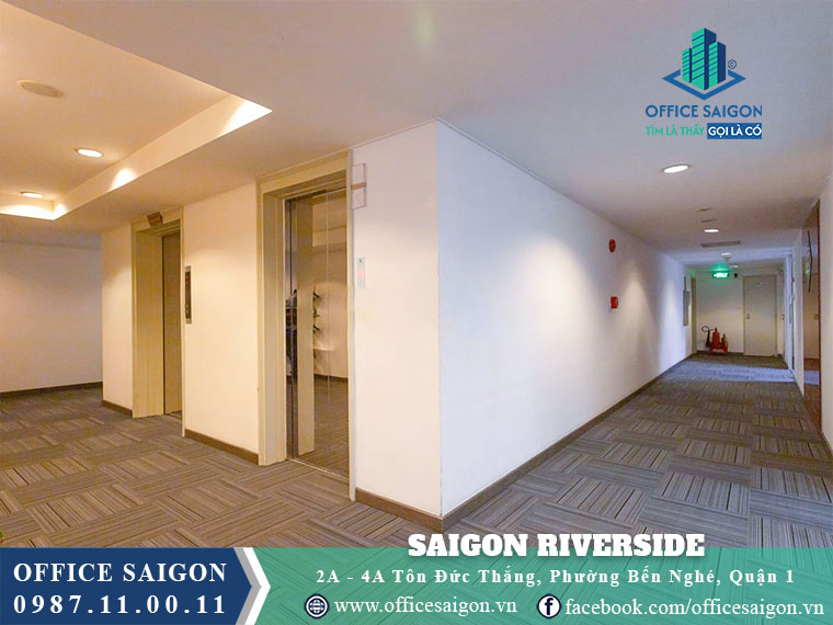 Hệ thống thang máy tốc độ cao tại tòa nhà văn phòng cho thuê Saigon Riverside Office quận 1