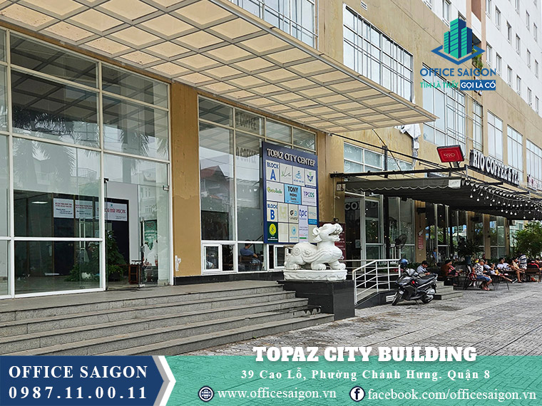 Lối vào văn phòng cho thuê Topza City