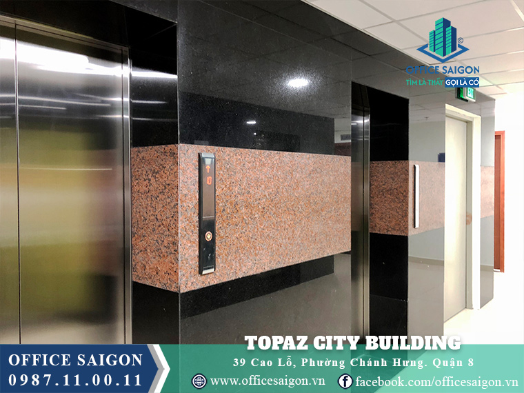Thang máy văn phòng cho thuê Topza City